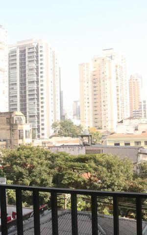 Studio à venda com 42m², 1 quarto e sem vagaVaranda