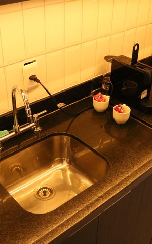 Studio à venda com 42m², 1 quarto e sem vagaCozinha