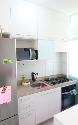 Apartamento à venda com 47m², 2 quartos e 1 vagaCozinha e Área de Serviço
