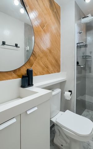 Apartamento à venda com 35m², 2 quartos e 1 vaga Apartamento à venda com 35m², 2 quartos e 1 vagaBanheiro Social