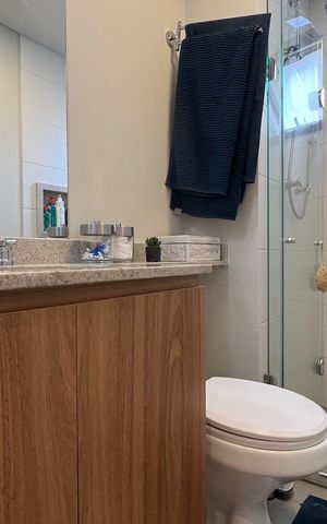 Apartamento à venda com 57m², 2 quartos e 1 vaga Apartamento à venda com 57m², 2 quartos e 1 vagaBanheiro da Suíte