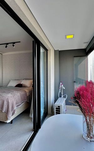Apartamento à venda com 36m², 1 quarto e 1 vaga Apartamento à venda com 36m², 1 quarto e 1 vagaSacada da Sala