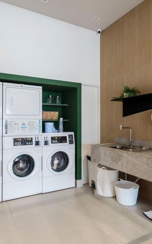 Studio para alugar com 40m², 1 quarto e sem vagaLavanderia