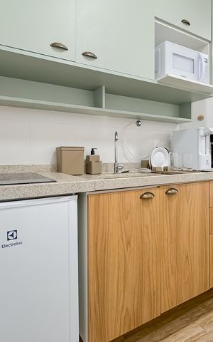 Studio à venda com 26m², 1 quarto e sem vaga Studio à venda com 26m², 1 quarto e sem vagaCozinha