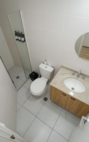 Studio à venda com 26m², 1 quarto e sem vaga Studio à venda com 26m², 1 quarto e sem vagaBanheiro