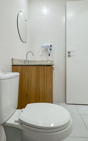 Studio à venda com 26m², 1 quarto e sem vaga Studio à venda com 26m², 1 quarto e sem vagaBanheiro