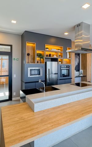 Studio à venda com 26m², 1 quarto e sem vaga Studio à venda com 26m², 1 quarto e sem vagaÁrea comum - Espaço Gourmet