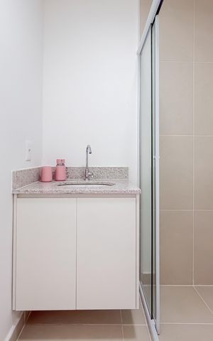 Studio à venda com 29m², 1 quarto e sem vaga Studio à venda com 29m², 1 quarto e sem vagaBanheiro