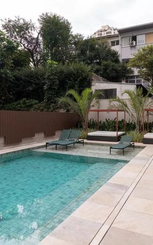 Studio para alugar com 26m², 1 quarto e sem vaga Studio para alugar com 26m², 1 quarto e sem vagaÁrea comum - Piscina
