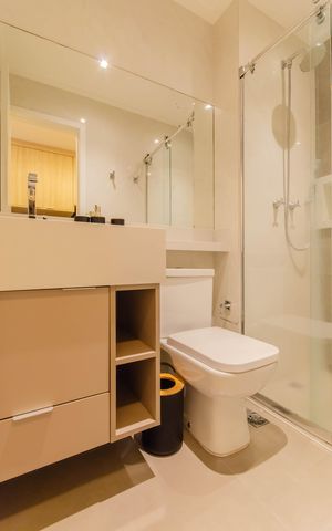 Studio para alugar com 24m², 1 quarto e sem vaga Studio para alugar com 24m², 1 quarto e sem vagaBanheiro
