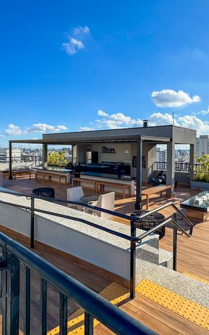 Apartamento à venda com 28m², 1 quarto e sem vaga Apartamento à venda com 28m², 1 quarto e sem vagaChurrasqueira - Rooftop