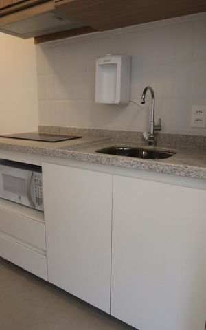 Studio à venda com 28m², 1 quarto e sem vagaStudio - ambiente cozinha