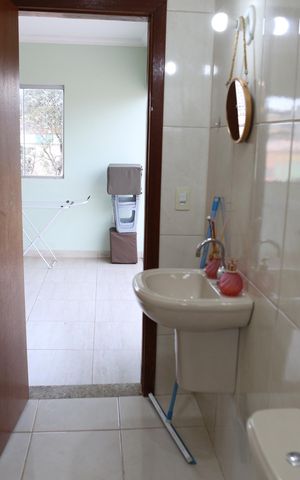 Apartamento à venda com 120m², 3 quartos e 2 vagasBanheiro da Área gourmet