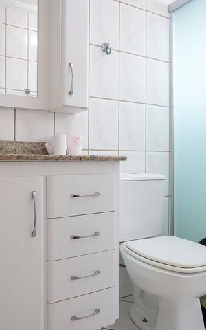 Apartamento à venda com 135m², 3 quartos e 2 vagasBanheiro da suíte 3