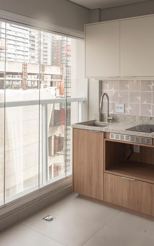 Studio à venda com 28m², 1 quarto e sem vagaCozinha
