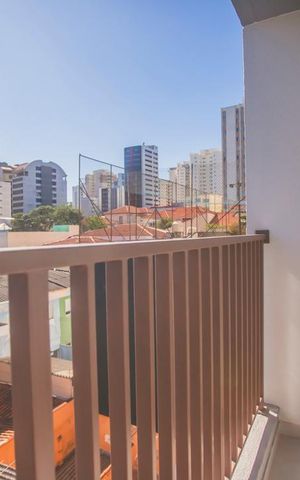 Studio à venda com 27m², 1 quarto e sem vagaVaranda