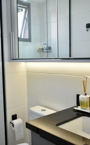 Apartamento à venda com 64m², 1 quarto e 1 vaga Apartamento à venda com 64m², 1 quarto e 1 vagaBanheiro da Suíte