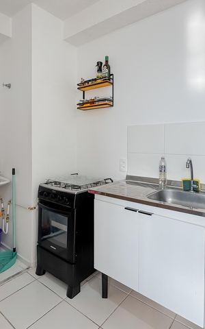 Apartamento à venda com 35m², 2 quartos e sem vaga Apartamento à venda com 35m², 2 quartos e sem vagaCozinha e Área de Serviço