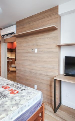 Studio para alugar com 29m², 1 quarto e sem vaga Studio para alugar com 29m², 1 quarto e sem vagaQuarto