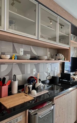 Studio para alugar com 33m², 1 quarto e 1 vaga Studio para alugar com 33m², 1 quarto e 1 vagaCozinha