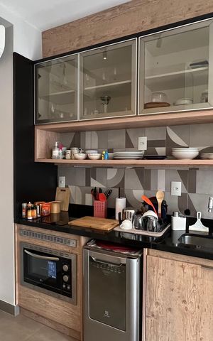Studio para alugar com 33m², 1 quarto e 1 vaga Studio para alugar com 33m², 1 quarto e 1 vagaCozinha