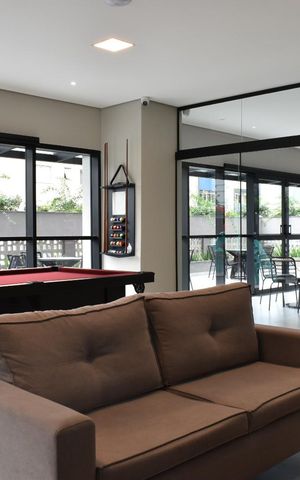 Studio à venda com 34m², 2 quartos e sem vagaÁrea comum - Salão de festas