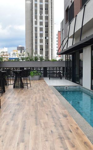 Studio à venda com 34m², 2 quartos e sem vagaÁrea comum - Piscina