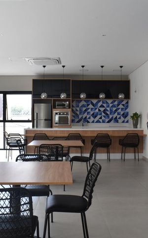 Studio à venda com 34m², 2 quartos e sem vagaÁrea comum - Salão de festas