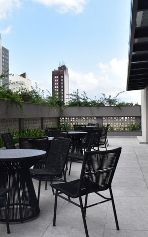 Studio à venda com 34m², 2 quartos e sem vagaÁrea comum