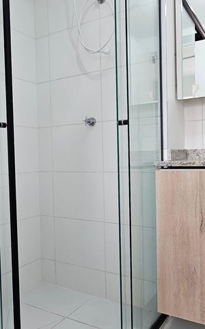 Studio para alugar com 27m², 1 quarto e sem vaga Studio para alugar com 27m², 1 quarto e sem vagaBanheiro