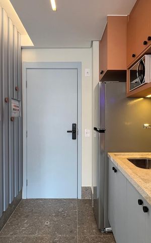 Studio à venda com 28m², 1 quarto e sem vaga Studio à venda com 28m², 1 quarto e sem vagaCozinha