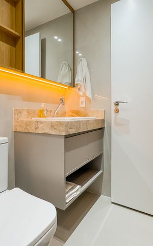 Studio à venda com 25m², 1 quarto e sem vaga Studio à venda com 25m², 1 quarto e sem vagaBanheiro