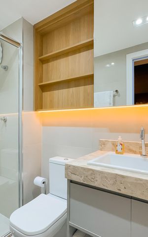 Studio à venda com 25m², 1 quarto e sem vaga Studio à venda com 25m², 1 quarto e sem vagaBanheiro