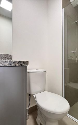 Apartamento à venda com 34m², 1 quarto e sem vaga Apartamento à venda com 34m², 1 quarto e sem vagaBanheiro da Suíte