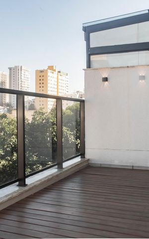 Studio à venda com 60m², 1 quarto e sem vagaVaranda