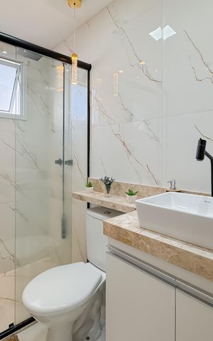 Apartamento à venda com 55m², 2 quartos e 1 vaga Apartamento à venda com 55m², 2 quartos e 1 vagaBanheiro da Suíte