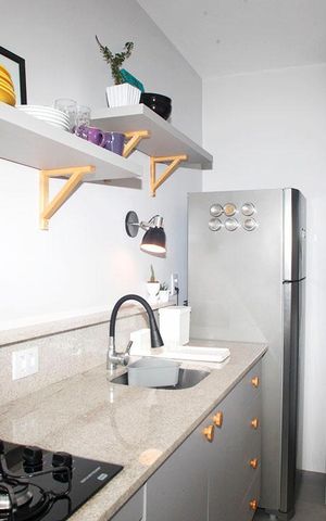 Apartamento à venda com 34m², 1 quarto e 1 vagaCozinha + Área de Serviço