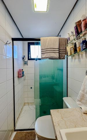 Apartamento à venda com 82m², 4 quartos e 2 vagasBanheiro da Suíte