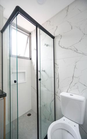 Apartamento para alugar com 45m², 2 quartos e 1 vaga Apartamento para alugar com 45m², 2 quartos e 1 vagaBanheiro