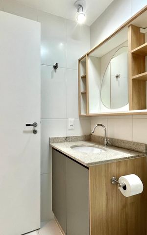 Studio para alugar com 25m², 1 quarto e sem vaga Studio para alugar com 25m², 1 quarto e sem vagaBanheiro