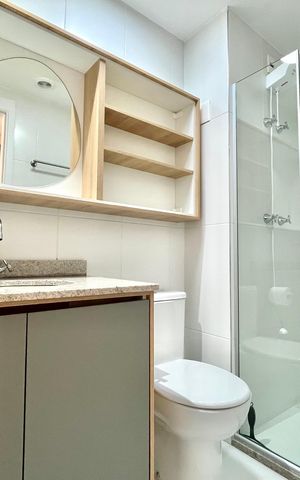 Studio para alugar com 25m², 1 quarto e sem vaga Studio para alugar com 25m², 1 quarto e sem vagaBanheiro