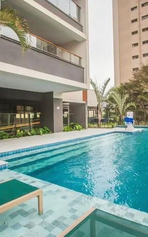 Studio para alugar com 25m², 1 quarto e sem vaga Studio para alugar com 25m², 1 quarto e sem vagaÁrea comum - Piscina