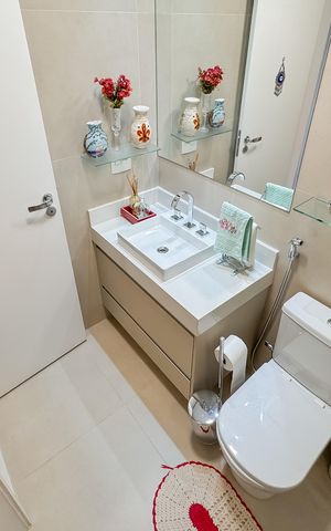 Apartamento à venda com 91m², 2 quartos e 1 vaga Apartamento à venda com 91m², 2 quartos e 1 vagaBanheiro Social