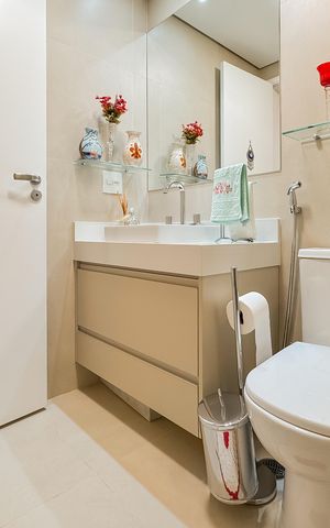 Apartamento à venda com 91m², 2 quartos e 1 vaga Apartamento à venda com 91m², 2 quartos e 1 vagaBanheiro Social