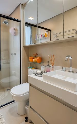 Apartamento à venda com 91m², 2 quartos e 1 vaga Apartamento à venda com 91m², 2 quartos e 1 vagaBanheiro da Suíte