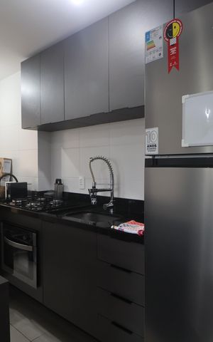 Apartamento à venda com 76m², 2 quartos e 2 vagasCozinha e Área de Serviço