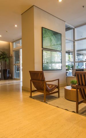 Studio à venda com 45m², 1 quarto e 1 vagaHall social