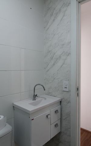 Apartamento à venda com 61m², 2 quartos e 1 vagaBanheiro Social