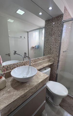 Apartamento à venda com 55m², 2 quartos e 1 vaga Apartamento à venda com 55m², 2 quartos e 1 vagaBanheiro da Suíte
