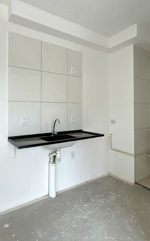 Apartamento à venda com 39m², 2 quartos e sem vagaCozinha e Área de Serviço